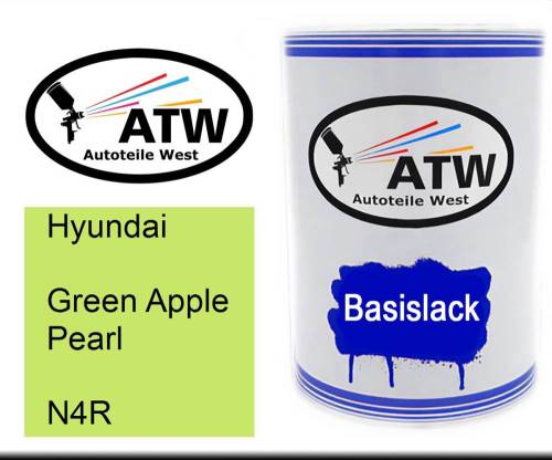 Hyundai, Green Apple Pearl, N4R: 500ml Lackdose, von ATW Autoteile West.